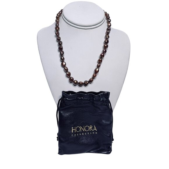 Honora Chocolate Cultured Freshwater Pearl Necklace 18" (6030) - Picture 1 of 7